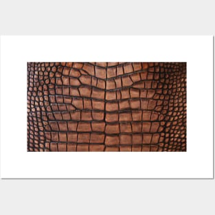 Brown Alligator Skin Posters and Art